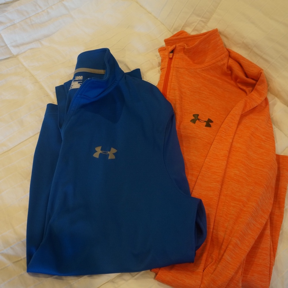 Lot of 2 under armor half zip shirts